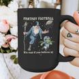 Wizard Dragon Fantasy Football Player Literal Dad Joke Graphic Print Coffee Mug