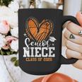 Women's Senior Niece Class Of 2026 Basketball Graduation Heart Graphic Print Coffee Mug