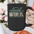 Women's Social Battery 3 Introvert Sarcasm Graphic Print Coffee Mug Women's Social Battery 3 Introvert Sarcasm Graphic Print Coffee Mug
