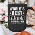 World's Best Farter I Mean Father Retro Father's Day Dad Graphic Print Coffee Mug