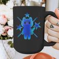 Yk2 Grunge Earthy Blue Cat With Stars Tomboy 90s Nostalgia Graphic Print Coffee Mug