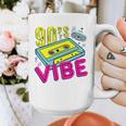90's Vibe Retro Style Cassette Tape Nostalgia 1990s Party Premium Tri-Blend Graphic Print Coffee Mug