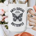 Anti-Social Butterfly Awkward Introvert Homebody Humor Graphic Print Coffee Mug Anti-Social Butterfly Awkward Introvert Homebody Humor Graphic Print Coffee Mug