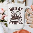 Bad At People Ferret Introvert Saying Slogan Graphic Print Coffee Mug Bad At People Ferret Introvert Saying Slogan Graphic Print Coffee Mug