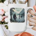 Bigfoot Sasquatch & Loch Ness Monster Introvert Bruh Graphic Print Coffee Mug