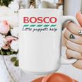 Bosco Little Puppets Help Irish Nostalgia Retro 80s Premium Tri-Blend Graphic Print Coffee Mug