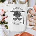 Certified Graduate Vintage Mortarboard Graduation Graphic Print Coffee Mug