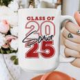 Class Of 2025 Senior 2025 Graduation Red Raglan Baseball Tee Graphic Print Coffee Mug