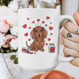 Cute Dachshund Valentine's Day Heart Love Dog Mom Dog Dad Graphic Print Coffee Mug