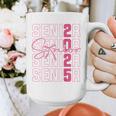 Cute Girls Women Class 2025 Graduation Senior Coquette Bow Graphic Print Coffee Mug