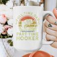 Fishing Dad Part Time Hooker Bass Fish Father Day Graphic Print Coffee Mug