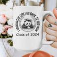 I Graduated Can I Go Back To Bed Now 2024 Graduation Panda Graphic Print Coffee Mug