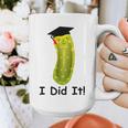 Graduation Cap Wearing Big Dill Pickle I Did It Graduate Fun Graphic Print Coffee Mug