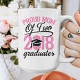 Graduation Shirt For Mom With Twins Proud Mom Of Two Graphic Print Coffee Mug