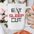 Haircutter Barber Eat Sleep Cut Barbering Graduation Graphic Print Coffee Mug