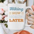 Hiking Now Minimal Socializing Introvert Vintage Graphic Print Coffee Mug Hiking Now Minimal Socializing Introvert Vintage Graphic Print Coffee Mug