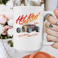 Hotrod Vintage Style Car Nostalgia Hotrod Distressed Premium Tri-Blend Graphic Print Coffee Mug