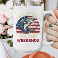 I'm Hooker On The Weekends Dirty Bass Dad Fishing Graphic Print Coffee Mug