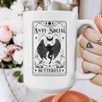 Introvert Apparel Emporium Mothman Tarot Card Antisocial Butterfly Cryptozoologist -Adults Grey Graphic Print Coffee Mug Introvert Apparel Emporium Mothman Tarot Card Antisocial Butterfly Cryptozoologist -Adults Grey Graphic Print Coffee Mug