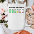 Introvert Low Battery My Connection Compass Graphic Print Coffee Mug Introvert Low Battery My Connection Compass Graphic Print Coffee Mug