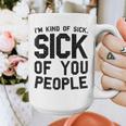 Introvert Men Women Sarcastic Saying Sick Of People Graphic Print Coffee Mug