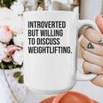Introverted Weightlifter Gym Weightlifting Introvert Graphic Print Coffee Mug Introverted Weightlifter Gym Weightlifting Introvert Graphic Print Coffee Mug