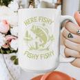 Men Here-Fishy Bass Fish Dad Fishing From Daughter Son Graphic Print Coffee Mug