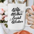 MSW Mom Graduation T-Shirt Social Worker Wife Mother Graphic Print Coffee Mug