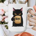 Nope Coffee Cat – Introvert Humor Monday Kitty Graphic Print Coffee Mug