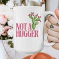 Not a Hugger Sarcastic Introvert Cactus Theme Women Graphic Print Coffee Mug