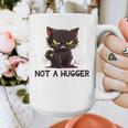 Not A Hugger Tee Angry Cat Sarcastic Cute Introvert Graphic Print Coffee Mug