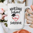 Nursing School Survivor Women Graduation RN Gift Shirt Graphic Print Coffee Mug