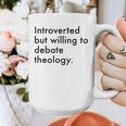 Theology Introvert Christian Conversation Starters Graphic Print Coffee Mug Theology Introvert Christian Conversation Starters Graphic Print Coffee Mug