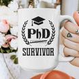 PHD Survivor T-Shirt Graduation Student Teacher For Men Women Kids Graphic Print Coffee Mug