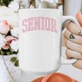 Preppy Varsity Pink Senior Graduation Graphic Print Coffee Mug