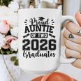Proud Auntie Of Two 2026 Graduates Graduation Graphic Print Coffee Mug