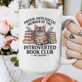 Proud Introverted Book Club Anti Social Reader Pet Cat Graphic Print Coffee Mug