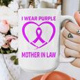 Purple In Memory Of Mother In Law Alzheimers Dementia Heart Graphic Print Coffee Mug Purple In Memory Of Mother In Law Alzheimers Dementia Heart Graphic Print Coffee Mug