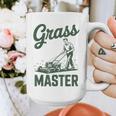 Push Lawn Mower Legend Grass Master Dad Mowing Graphic Print Coffee Mug