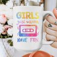 Retro Girls Just Wanna Have Fun Nostalgia 1980s 80's Premium Tri-Blend Graphic Print Coffee Mug