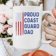 Retro Proud Coast Guard Dad Graduation Dad Usa Flag Outfit Graphic Print Coffee Mug