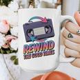 Rewind Good Times Retro VHS Tape Nostalgia 80s 90s Premium Tri-Blend Graphic Print Coffee Mug