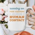 Running On Fish Keeping Social Introvert Humor Vintage Graphic Print Coffee Mug Running On Fish Keeping Social Introvert Humor Vintage Graphic Print Coffee Mug
