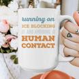 Running On Ice Blocking Social Introvert Humor Vintage Graphic Print Coffee Mug