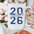 Senior 2026 Graduation Varsity Navy Blue On The Back Graphic Print Coffee Mug
