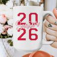 Senior 2026 Graduation Varsity Red Letters On The Back Graphic Print Coffee Mug