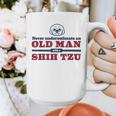 Shih Tzu Dad Shirt Never Underestimate An Old Man Gift Tee Graphic Print Coffee Mug
