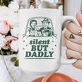 Silent But Dadly Father's Day Fart Dad Farting Vintage Graphic Print Coffee Mug