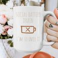 Social Battery Drain I'm So Over It Introvert Homebody Line Raglan Baseball Tee Graphic Print Coffee Mug