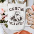 Socializing Was a Mistake Prairie Dog Introverts Humor Graphic Print Coffee Mug